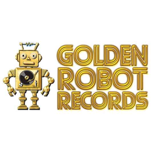 Golden Robot Records logo visual branding by Foxie Web Design Central Coast NSW