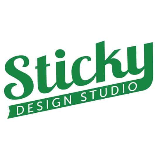 Sticky Design Studio logo visual branding by Foxie Web Design Central Coast NSW